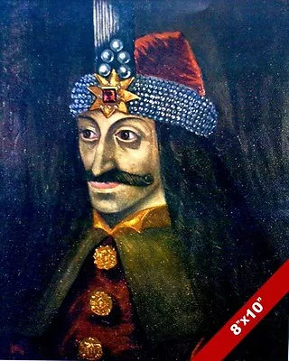 Vlad Tepes The Impaler Dracul Dracula Portrait Painting Art Real Canvas Print • $14.99