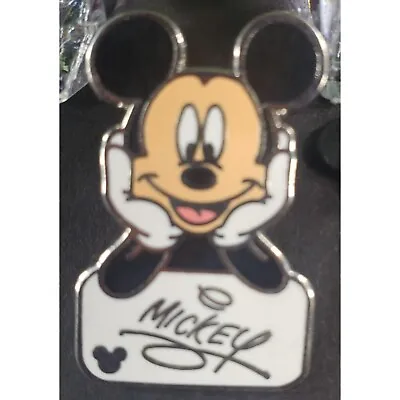 $5 • Buy Disney Mickey Mouse Trading Pin Hidden Mickey Signature Lapel Pin Badge Brooch