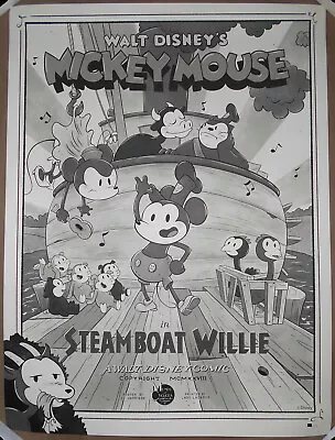 JJ Harrison Steamboat Willie VARIANT Print Poster Mickey Mouse Walt Disney Mondo • $179