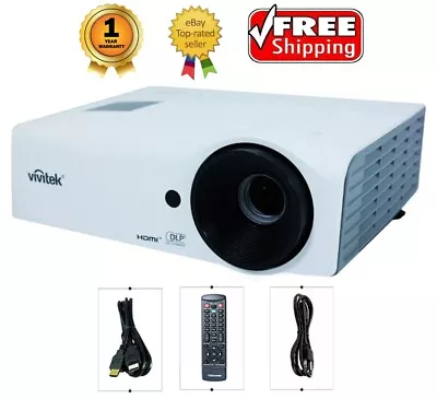 ViviTek D555WH XGA DLP Projector 3000 Lumens 3D HDMI HD 1080p Accessories • $176.66