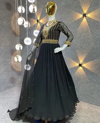 $68.72 • Buy Women Indian Wedding Designer Party Wear Attractive Georgette Gown With Dupatta