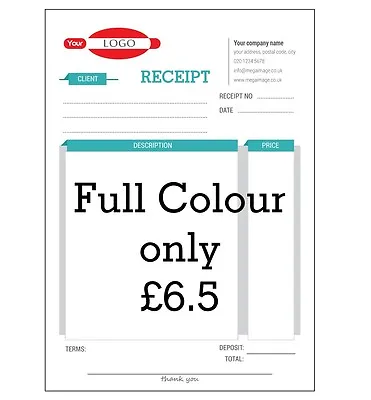Personalised A5 Invoice Duplicate Books/ Ncr/ Receipt/ Delivery Note Pad Print • £9.50