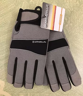 New Manzella Eagle Ridge Gray Insulated Gloves SZ LG U633M • $27.95