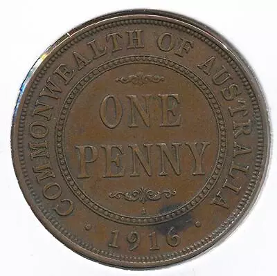 Australia 1916(I) One Penny 1d George V - Extra Fine • $85