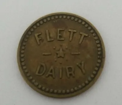 Flett Dairy Good For 1 Quart Milk Trade Token Coin • $18.50