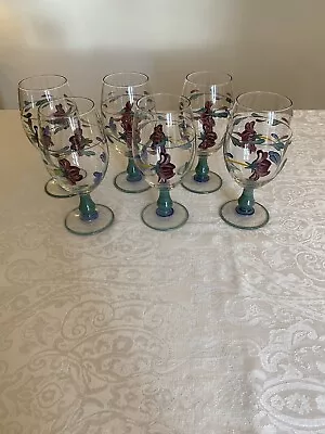 Hand Painted Glasses Set Of 6 . • £30