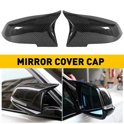 Carbon Fiber Rear Mirror Cover Caps For 2012-2018 BMW F20 F21 F22 F30 F32 F36 M3 • $24.69