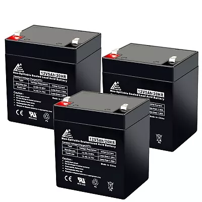 3 Packs: 12V 5AH SLA Battery For Casil Ca1240 Alarm Control System • $53.99