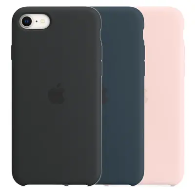 Genuine Apple Silicone Case For Iphone Se 2022 2021 / 8 / 7 Black Blue Pink New • £18.95