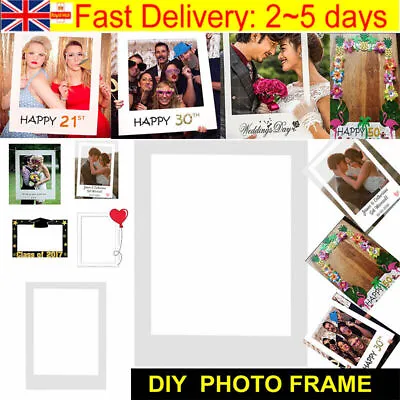 60th DIY Photo Booth Props Picture Frame Background Birthday Wedding Hen Party • £3.69