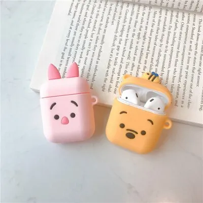 $13.99 • Buy For Apple AirPods Case Cute Bear Piggy Silicone Cover Skin Earphone Charger Case