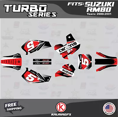 Graphics Decal Kit For Suzuki RM80 (2000-2001) RM80 Turbo Series - Red • $54.99