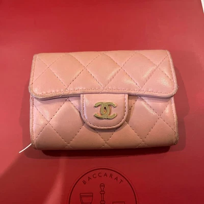 $207.99 • Buy CHANEL Matelasse Key Case Holder CC Logo Lambskin Pink