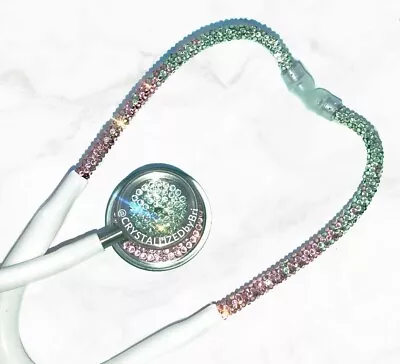 Bling Ombre MDF Acoustica Stethoscope AUSTRIAN CRYSTALS Custom Bedazzled Light • $339