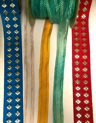 £2.69 • Buy A10) 2 Yards Metallic Ribbon Sewing Craft Trimming Haberdashery Embellishment