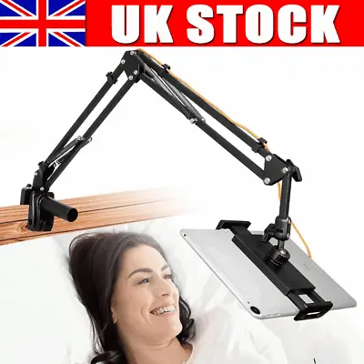 Flexible Arm Phone IPad Tablet Holder Office Table Bed Clamp Stand 4.6-12.9  NEW • £13.90