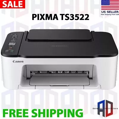 Canon PIXMA TS3522 All-in-One Inkjet Wireless Scanner Printer With Ink Included • $37.99