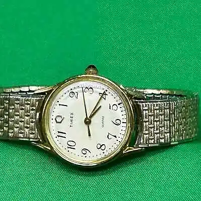 Timex Q Vintage 80s Ladies Timex Watch Working Goldtone Breguet Numerals • $25