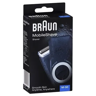 Braun MobileShave M-30 Electric Pocket Beard Shaver Portable Travel Washable • $25.95