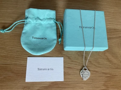 £170 • Buy Tiffany & Co Heart And Key Charm Sterling Silver Necklace With Box