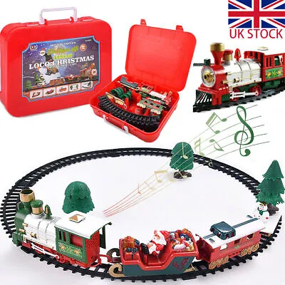 Christmas Train Set Track Musical Sound Lights Around Tree Decoration Santa • £13.15