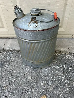 Vintage Galvanized 5 Gallon Gas Oil Kerosene Can • $59.99