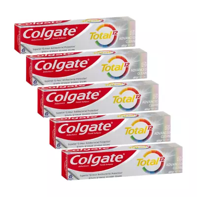 Colgate Total 12 Advanced Clean Antibacterial & Fluoride Toothpaste 5 X 200g • $39.99