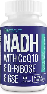 Aesticum NADH 50Mg + Coq10 200Mg + D-Ribose 150Mg Supplement Boosting NAD+ Supp • $27.59