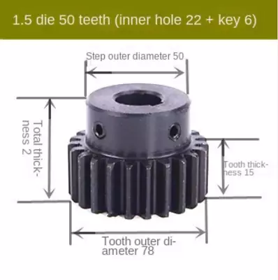 10pc 1.5 Die 50 Perforations 22 Keys 6 Bump Gear Motor Gear Spur Gear With Step • $465.16