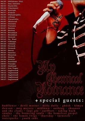 My Chemical Romance Concert Poster/Print North American 2022 Tour MCR Gerard Way • $15