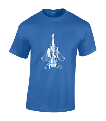$9.87 • Buy Fighter Jet Blueprint Mens T Shirt Tornado Pilot Raf Airforce Plane Army Navy