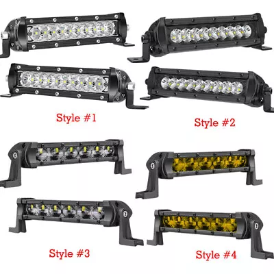 For Ford F-150 F-250 F-350 6  Ultra Slim LED Work Spot Light Bar Single Row 12V • $12.82