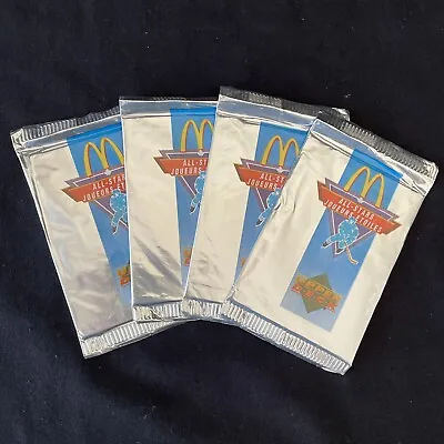 Lot Of 4 1991-92 Upper Deck McDonald's All-Stars Sealed Hockey Packs • $3.99