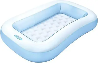 New Intex Rectangular Baby Pool Swimming Paddling With Soft Inflatable Base • £15.49