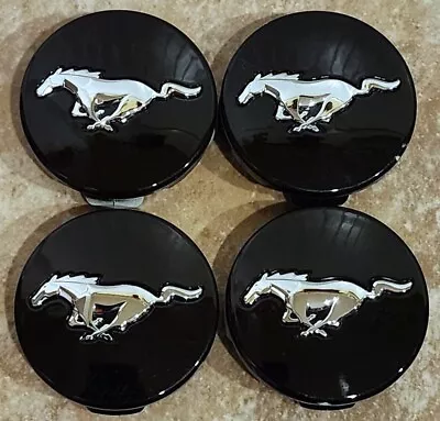 Set Of 4 OEM 2015-24 Ford Mustang GT Alloy Wheel Pony Center Caps FR3C-1A096-AD • $44.99