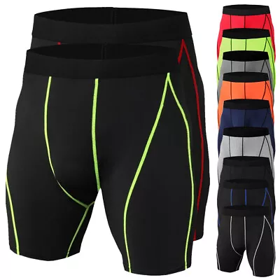 £8.99 • Buy Mens Compression Base Layer Running Trousers Gym Yoga Fitness Cycling Leggings