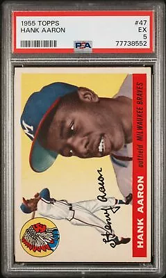 Hank Aaron 1955 Topps #47 PSA 5 • $975