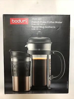 $25 • Buy Bodum Java Coffee Set, French Press Coffee Maker, Travel Mug 0.35L  New K1908-01