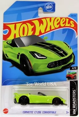 2023 Hot Wheels #34 HW Roadsters Corvette C7 Z06 Convertible Dollar General Excl • $3.50