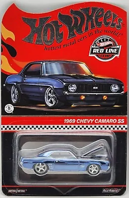 Hot Wheels 2022 Rlc Exclusive Spectraflame Blue '69 Chevy Camaro Ss Real Riders! • $47.19