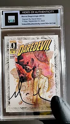 2012 Upper Deck Marvel Beginnings Ii Daredevil Card Signed W/voa By David Mack • $39.99