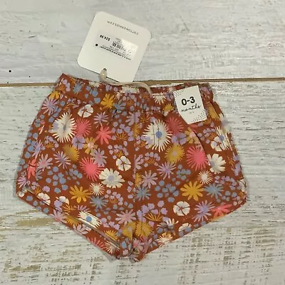 SAGE CLARE Baby Girls Size 0-3 Months Shorts - Elastic Waist COTTON ON • $8.90