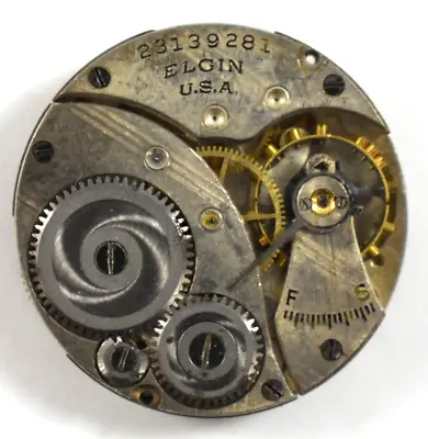 Vintage Elgin Manual Wind 463 3/0s 7J Pendant Set Watch Movement Lot.qh • $12.99