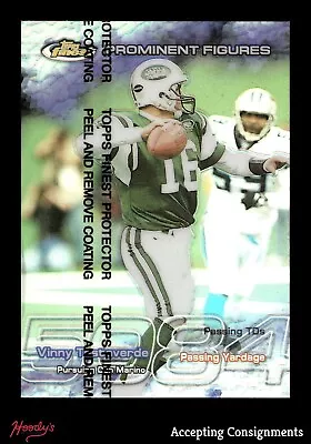 1999 Finest Prominent Figures #PF10 Vinny Testaverde W/ Protector JETS • $0.99