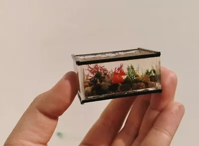 Miniature Aquarium/Goldfish Set Up For Blythe/Qbaby/Dollhouse Diorama • $29.08