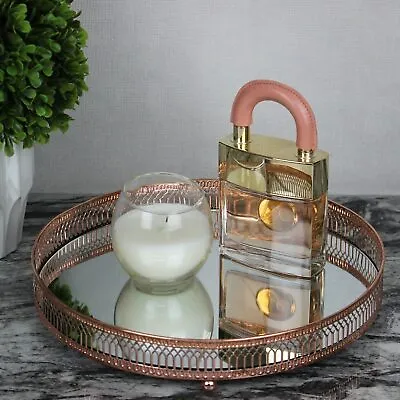 £11.64 • Buy Decorative Mirrored Tray | Tealight Candle Holder Plate |Vanity Perfume Tray