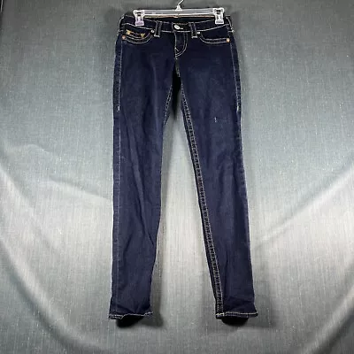 True Religion Womens Jeans Dark Blue Slim Fit Five Pockets Size 29 Casey • $16.92