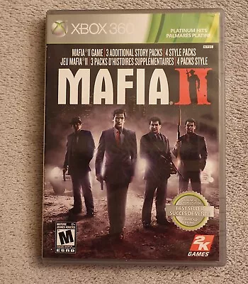MAFIA 2 2K GAMES CIB WITH MANUAL (Xbox 360) TESTED VGC PLATINUM CLEAN DISCS • $10