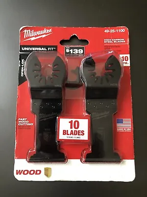 Milwaukee 1-3/8  High Carbon Steel Multi-Tool Blade 49-25-1100 Wood 10 Pack • £44.95