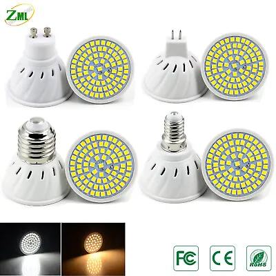 LED Bulb 5W 8W 10W E14 GU10 MR16 E27 Downlight Lamp 220V 2835SMD COB Spotlight • $2.15